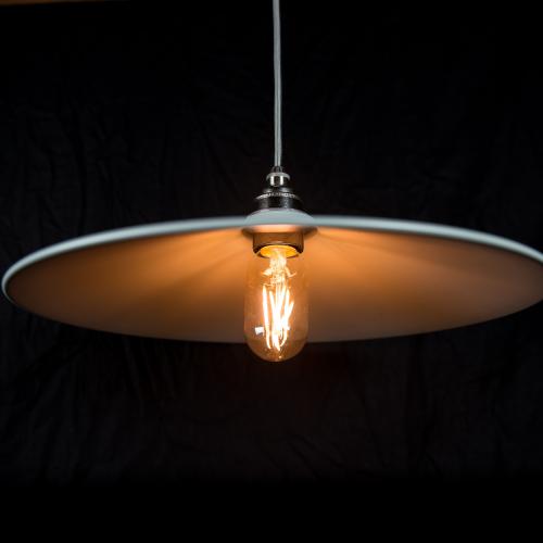 Matte grey pendant light 350mm handmade Fraser Besant Lighting